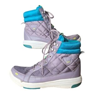RYKA Womens Aurora Purple Quilted Sneaker Boots Size 9